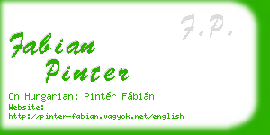 fabian pinter business card